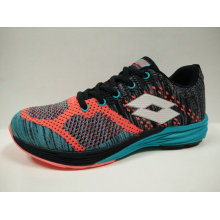 Colorful Fly Knit Wide Insole Jogging Shoes for Ladies